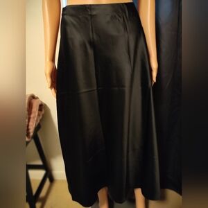 Elegant Black Satin Skirt